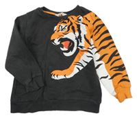 Antracitová mikina s tigrom H&M