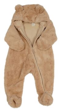 Marhuľová kožušinová podšitá kombinéza s kapucňou H&M