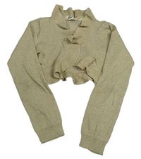 Zlaté trblietavé svetrové bolerko H&M