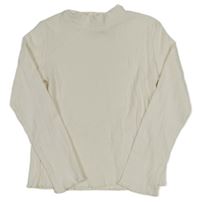 Biele rebrované tričko H&M