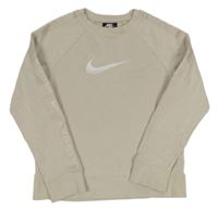 Béžová mikina s logem Nike