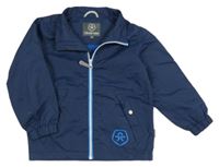 Tmavomodrá šušťáková jarná bunda s potlačou Color kids