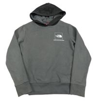 Šedá mikina s logem a vzorovanou kapucí The North Face