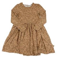 Broskvové kvetované šaty