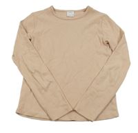 Svetloružové rebrované tričko Zara