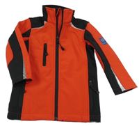 Červeno-čierna softshellová bunda