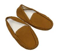 Hnědé koženkové boty vel. 28