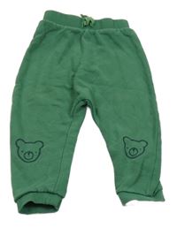 Zelené baggy tepláky s medvídky George