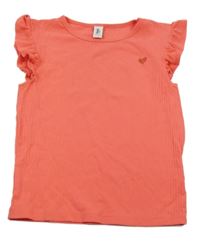 Ružové rebrované tričko so srdiečkom Yigga