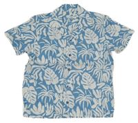 Světlemodro-biela kvetovaná košeľa Peacocks