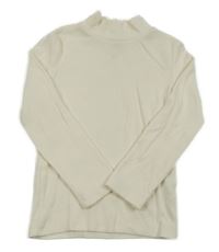 Smotanové rebrované tričko so stojačikom F&F