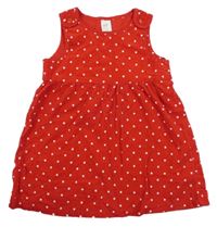 Červeno-biele bodkovaná é menšestrové na traké šaty H&M
