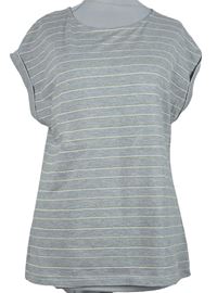 Dámksé šedé proužkované tričko Dorothy Perkins 