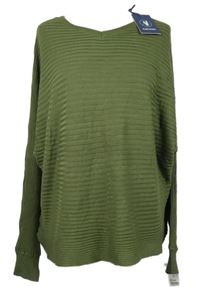 Nové - Dámský khaki žebrovaný svetr Anytime 