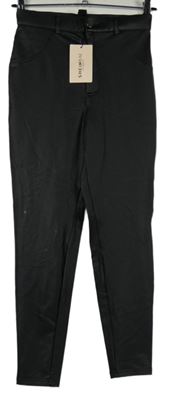 Dámske čierne potiahnuté é skinny nohavice Shein