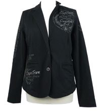 Dámské černé teplákové sako s nápisy SoccX 