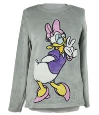 Dámska sivá plyšová mikina s Daisy Tezenis