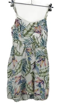 Dámske bielo-farebné kvetované šaty H&M