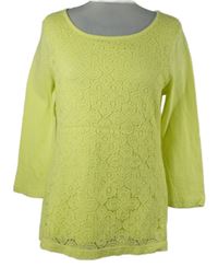 Dámské žluté krajkové triko Old Navy 
