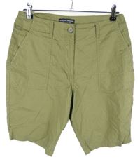 Dámske khaki plátenné kraťasy Dorothy Perkins