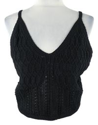 Dámský černý pletený crop top Primark 