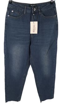 Nové - Dámské tmavomodré mom rifle MissGuided 