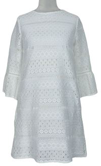 Dámske biele čipkové šaty Amisu