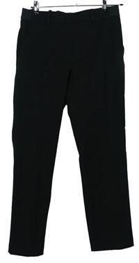 Dámske čierne spoločenské nohavice s pukmi H&M