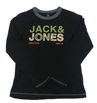 Černé triko s logem JACK&JONES