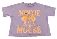 Fialové crop tričko s Minnie Disney