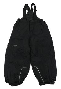 Černé šusťákové oteplovačky s trakami icepeak