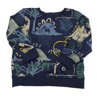 Tmavomodrá mikina s dinosaurami George