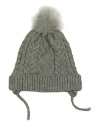 Šedá čepice s bambulí Primark vel.92-104