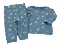 Modré pyžamo s dinosaury George