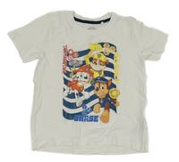 Biele tričko s PAW PATROL nickelodeon