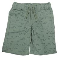 Khaki plátěné kraťasy s vlnami Topolino