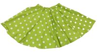 Zelená bodkovaná á kolová sukňa