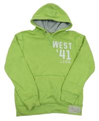 Zelená mikina s nápisem a kapucí H&M