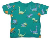 Petrolejové tričko s dinosaurami Primark