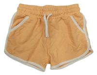 Marhuľové teplákové kraťasy s bílým lemováním Primark