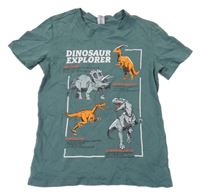 Zelené tričko s dinosaurami DopoDopo