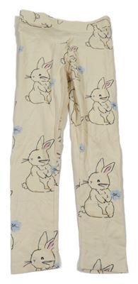 Smotanové legíny s králíčky H&M