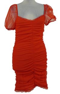 Dámské červené síťované minišaty H&M