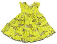 Žlto-sivé kvetované šaty Rocha John Rocha
