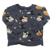 Tmavosivá mikina s Mickeym a dýněmi Disney