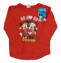 Nové - Červené triko s Mickeym a Minnie Disney
