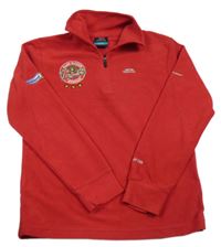 Červená fleecová funkčná mikina s nášivkou zn. Trespass