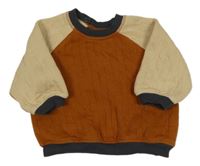 Rezavo-béžová mikina zn. H&M