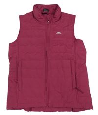 Malinová šušťáková funkčná zateplená vesta Trespass