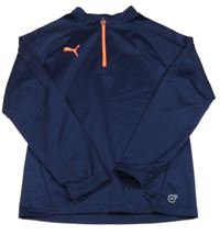 Tmavomodrá sportovní funkční mikina Puma